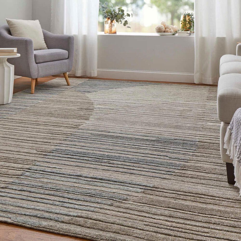 Feizy Elias 12&#39; x 15&#39; Gray and Ivory Area Rug, , large