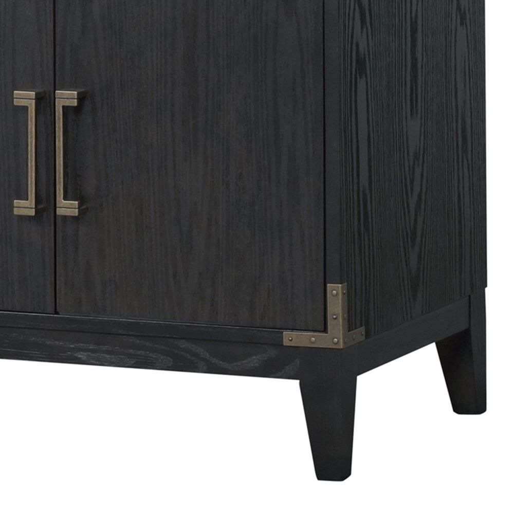 Lexora Home Laurel 84&quot; Double Bathroom Vanity in Black Oak with White Carrara Marble Top and Rectangular Sinks, , large
