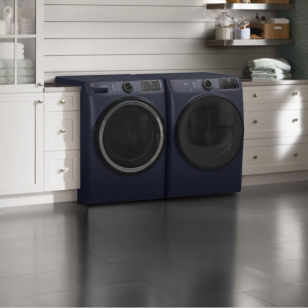 GE Appliances 4.8 Cu. Ft. Front Load Washer with UltraFresh Vent System in Sapphire Blue, , large