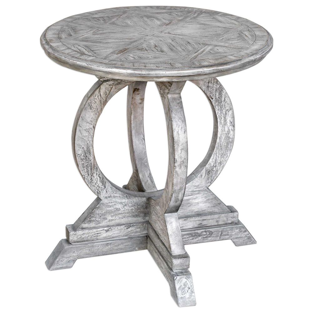 Uttermost Maiva Accent Table in Aged White, , large