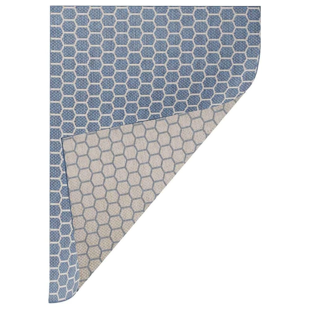 Nourison Twist Reversible 4&#39; x 6&#39; Blue Indoor/Outdoor Area Rug, , large