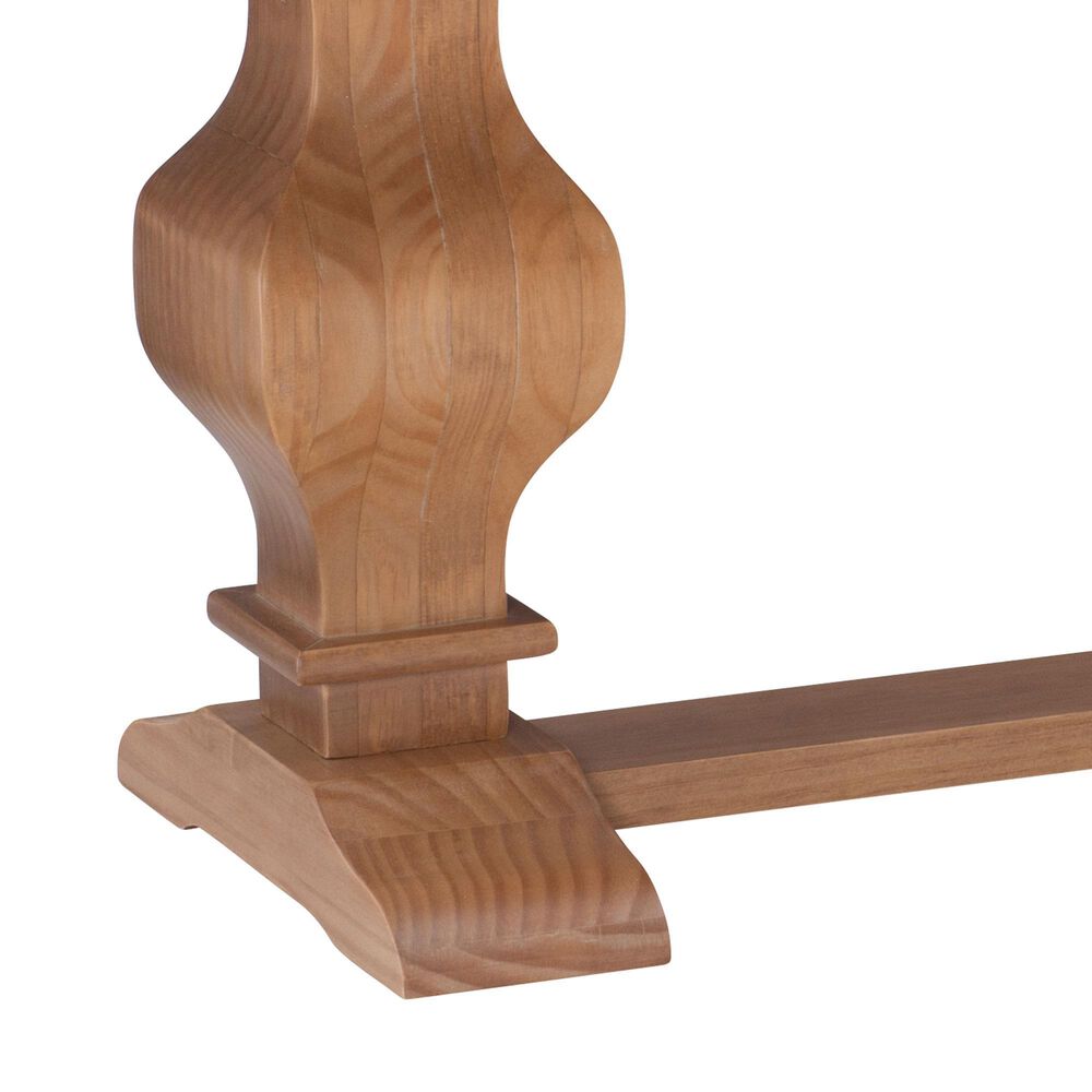 Linon Home Decor Mcleavy Bench in Rustic Honey, , large