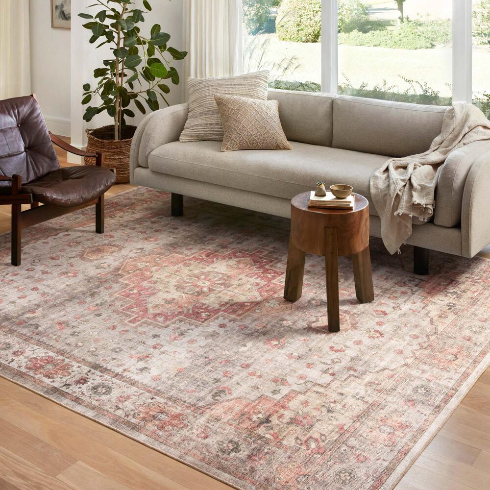 Loloi II Heidi 7&#39;6&quot; x 9&#39;6&quot; Dove and Spice Area Rug, , large