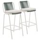 Zuo Modern Luft Patio Barstool in Beige and Green (Set of 2), , large