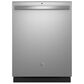 GE Appliances 24" Built-In Bar Handle Dishwasher with Top Control and 52 dBA in Fingerprint Resistant Stainless Steel, , large