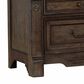 Sasha Lee Grand Teton 2 Drawer Wireless Charging Nightstand in Dark Brown with 2 USB Ports, , large