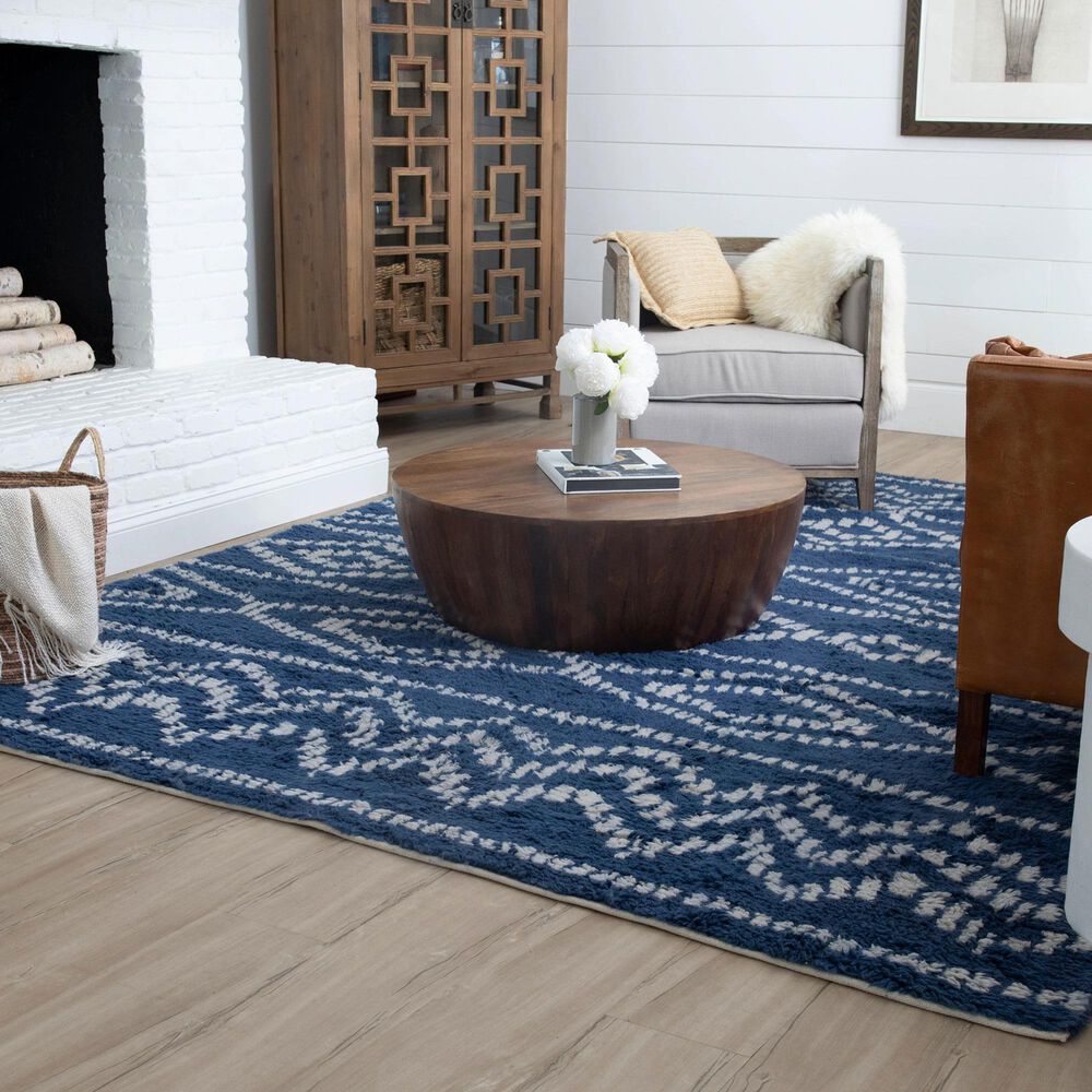 Drew and Jonathan Home Kasbah Draa Valley 6&#39; x 9&#39; Blue Area Rug, , large