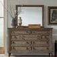Belle Furnishings Americana Farmhouse 3 Piece King Sleigh Bedroom Set in Dusty Taupe and Black, , large