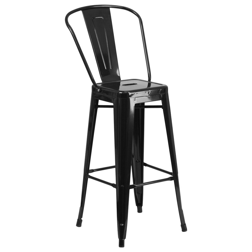 Flash Furniture 30" Barstool in Black, , large