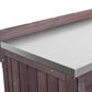 HOMLUX 39" Outdoor Kitchen Island with Stainless Table Top in Dark Brown, , large