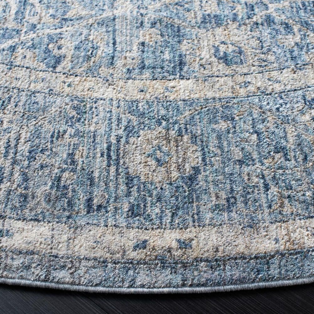 Safavieh Dream DRM402J 6&#39;7&quot; Round Grey and Turquoise Area Rug, , large