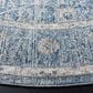 Safavieh Dream DRM402J 6"7" Round Grey and Turquoise Area Rug, , large