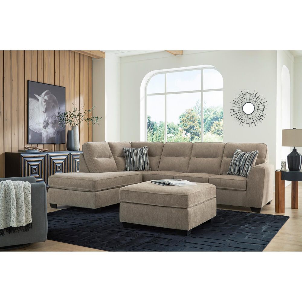 Ashley Olten 2-Piece Left Facing Sectional with Chaise in Mocha, , large