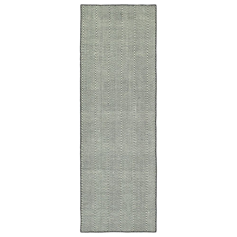 Kaleen Rugs Ziggy ZIG01-75 2" x 6" Grey and White Indoor/Outdoor Area Rug, , large