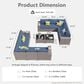 HOMLUX 12-Piece Modern Outdoor Sectional Furniture Set in Denim Blue, , large