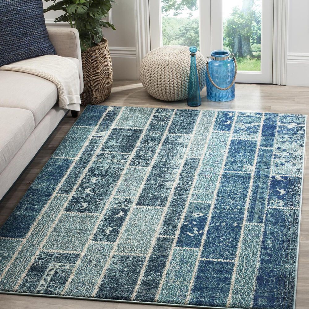 Safavieh Monaco MNC216J-4 4&#39; x 5&#39;7&quot; Blue/Multi Area Rug, , large