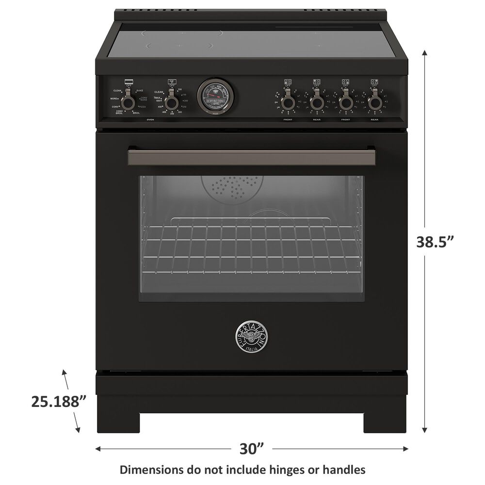 Bertazzoni Professional 4.6 Cu.Ft. Induction Range with Self-Cleaning in Carbonio, , large