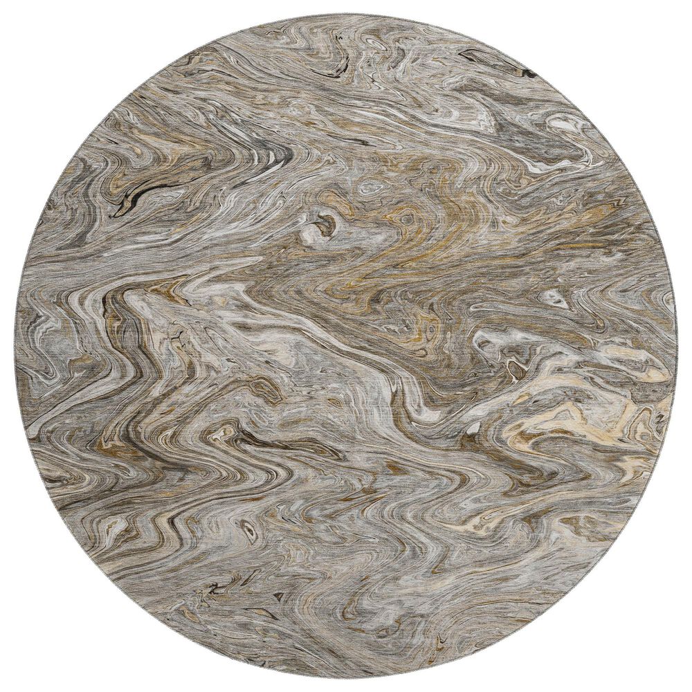 Dalyn Rug Company Ravenna RN8 8" Round Taupe Area Rug, , large