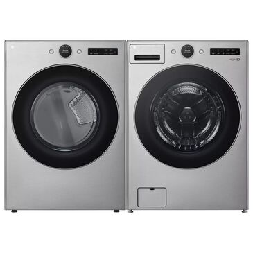 LG 4.5 Cu. Ft. Front Load Washer and 7.4 Cu. Ft. Electric Dryer Laundry Pair in Graphite Steel, , large