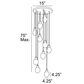 Lite Source Dodson LED 10-Light Pendant in Polished Brass and Crystal, , large