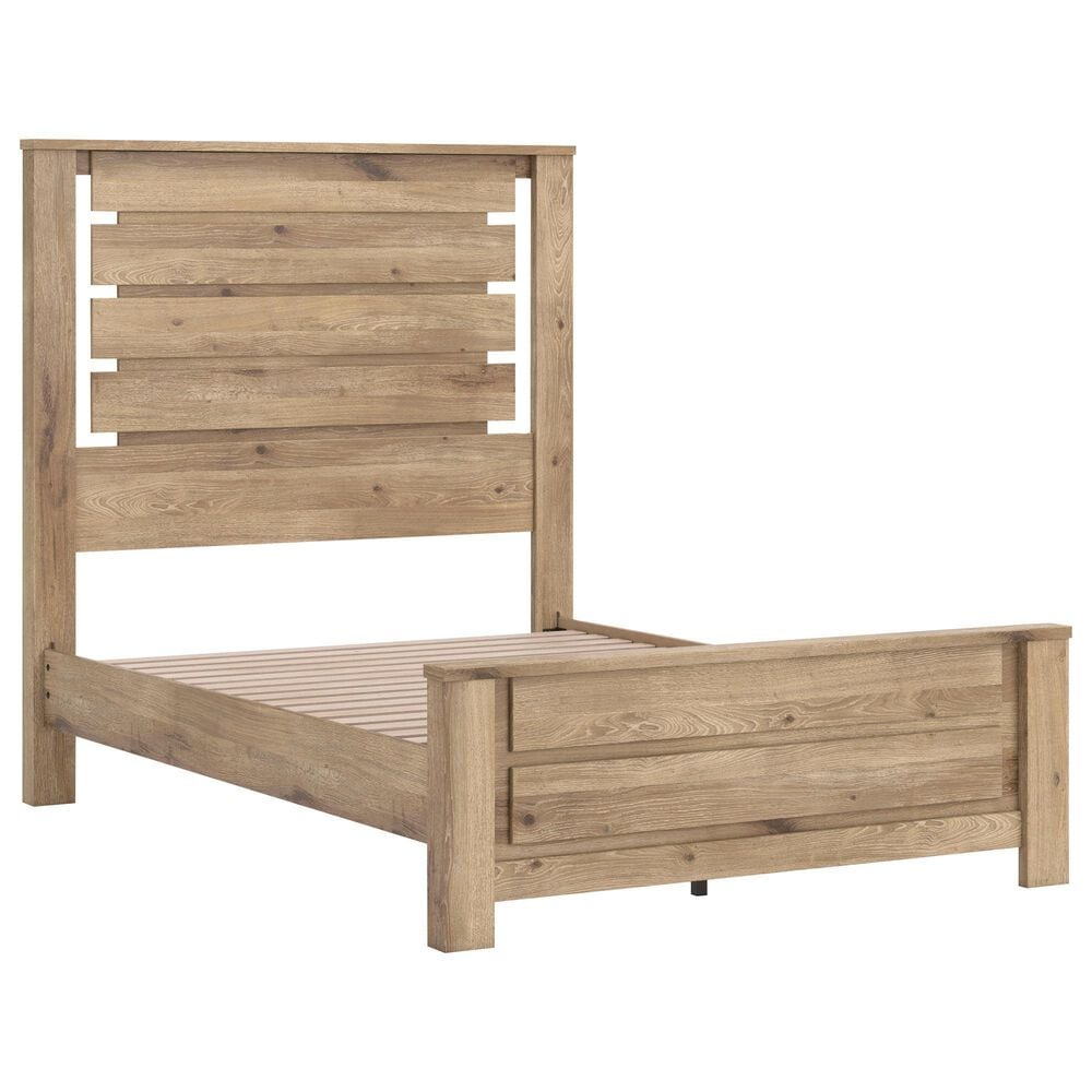 Ashley Brozmont Full Panel Platform Bed in Tan, , large