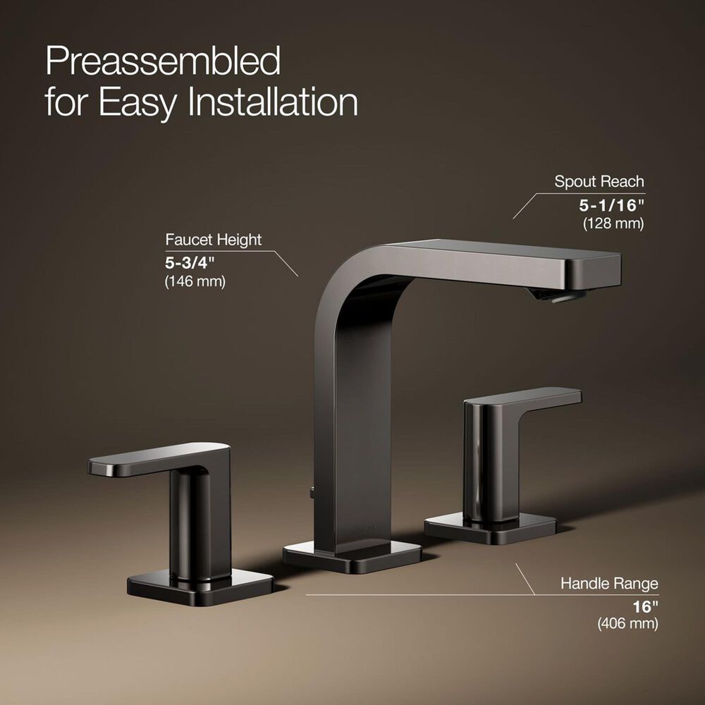 Kohler Parallel Widespread Bathroom Sink Faucet in Vibrant Titanium, , large