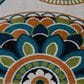 Central Oriental Terrace Tropic Burnette 6"7" x 9"6" Snow and Multicolor Area Rug, , large