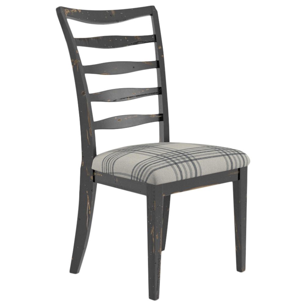 Declan Dining Champlain Plaid Side Chair in Distressed Black, , large