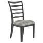 Declan Dining Champlain Plaid Side Chair in Distressed Black, , large