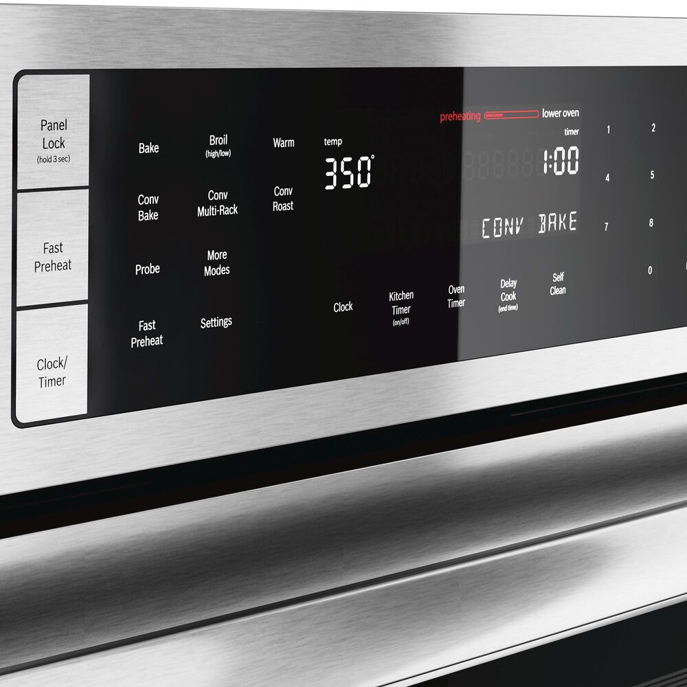 Bosch 800 Series 2-Piece Kitchen Package with 30&quot; Double Wall Oven 36&quot; Gas Cooktop and in Stainless Steel, , large