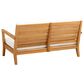 Linon Home Decor Carenen Outdoor 2-Seat Sofa with White Cushions in Natural, , large