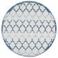 Safavieh Cabana CBN333G 6"7" Round Grey and Blue Indoor/Outdoor Area Performance Rug, , large