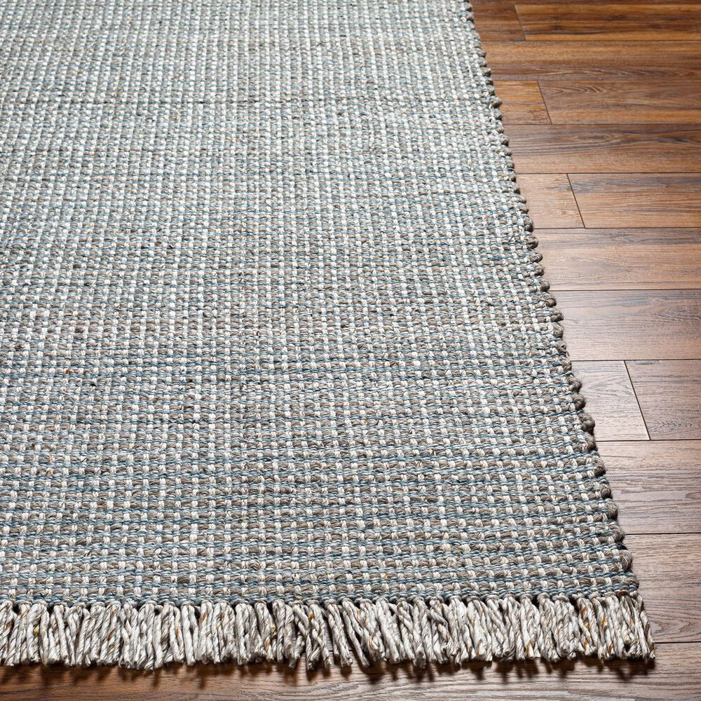 Surya Sara SRU-2300 2&#39; x 3&#39; Light Slate, Charcoal, Brown, Seafoam, Medium Gray, Teal, Pewter Area Rug, , large