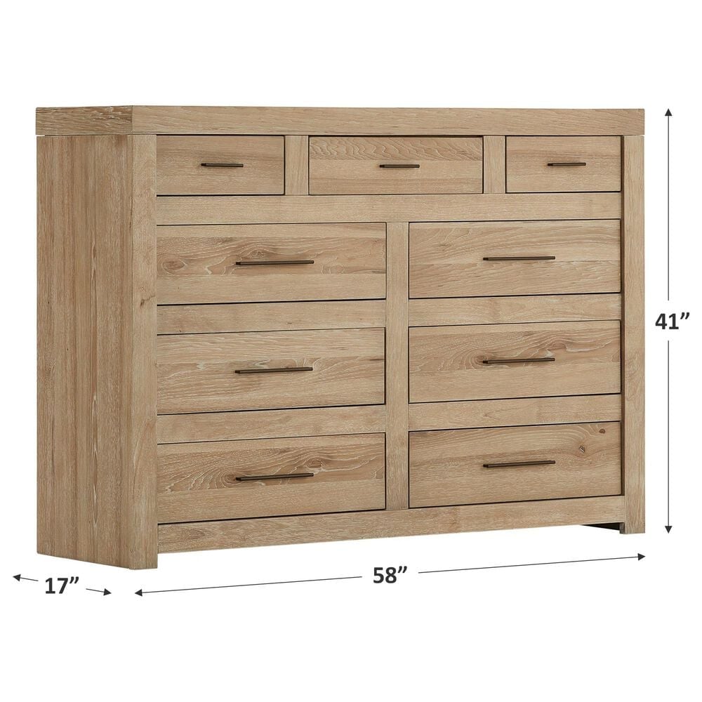 Riva Ridge Modern Loft 9-Drawer Chesser in Khaki, , large