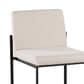 Lumisource Fuji High Back Counter Stool with Beige Fabric Cushion in Black (Set of 2), , large