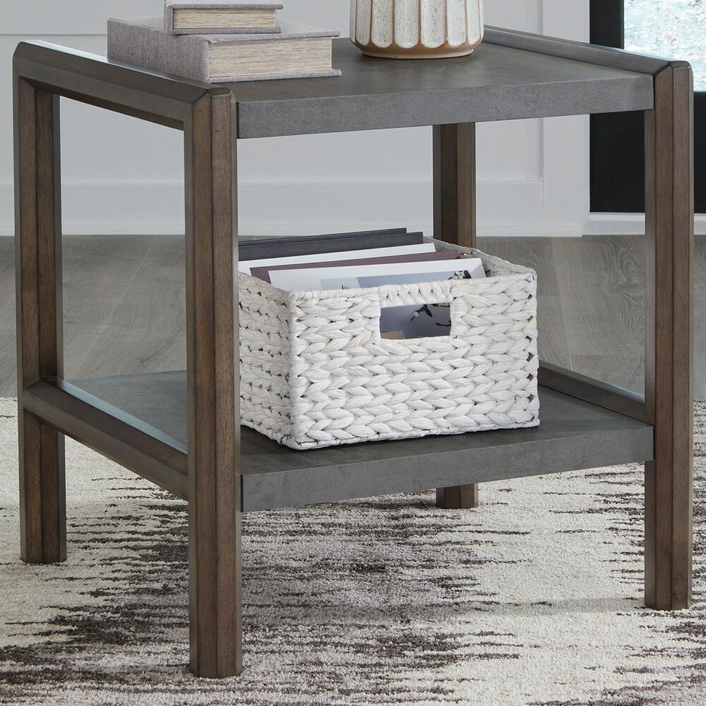 Ashley Kallenny End Table in Dark Brown and Gray, , large