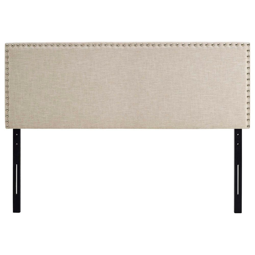 Modway Phoebe Upholstered Fabric Queen Headboard in Beige, , large