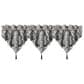 J. Queen New York Messina 40" x 21" Window Ascot Valance in Black, Grey and Silver, , large
