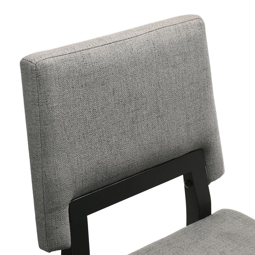 Armen Living Channell Dining Side Chair in Black, , large