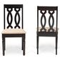 Baxton Studio Cherese Dining Chair in Sand/Dark Brown (Set of 2), , large