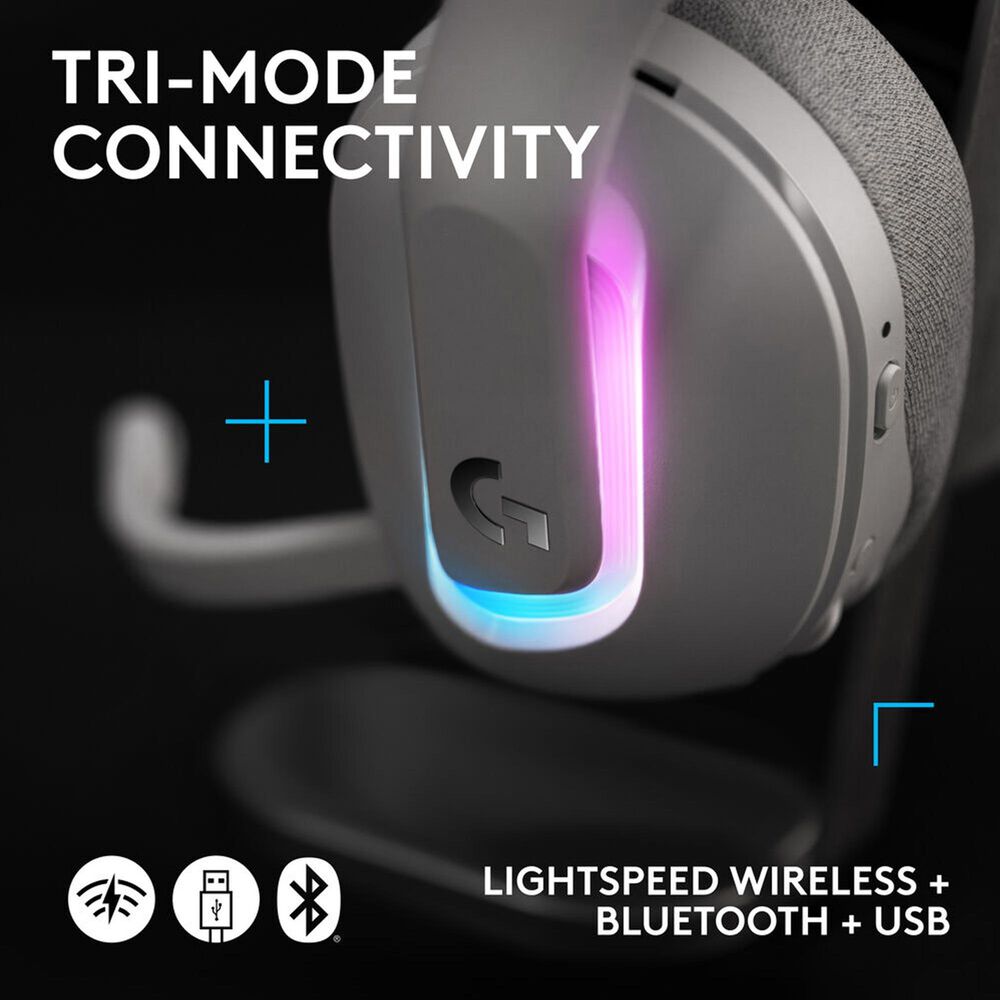 Logitech G5 Series G522 Lightspeed Wireless Gaming Headset with Lightsync RGB in White, , large