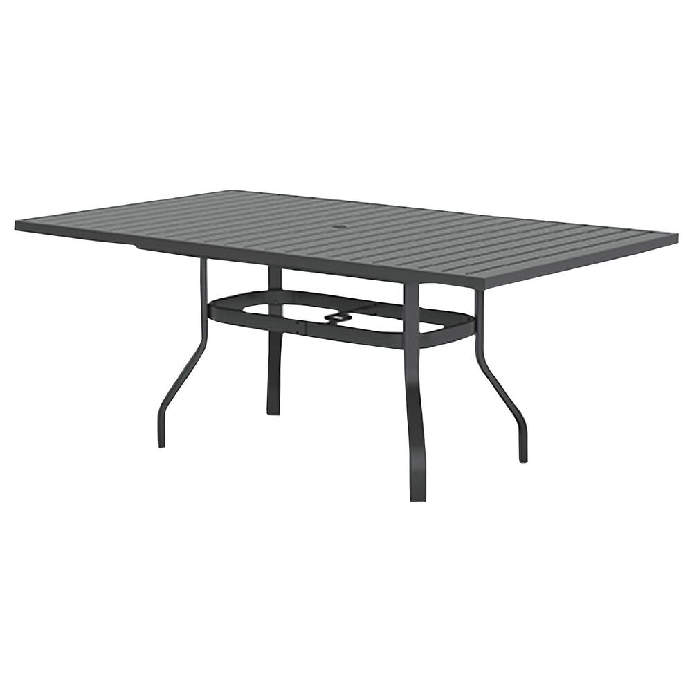 Homecrest Outdoor Living Latitude and Elements 7-Piece Patio Rectangular Dining Set in Carbon, , large
