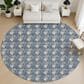 Dalyn Rug Company Soft Essentials Chevron Navy 8" Round Area Rug, , large