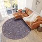 Dalyn Rug Company Hatay HY5 8" Round Eggplant Area Rug, , large