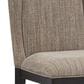 Nicolette Home Ryker Host Upholstered Side Chair with Aged Brass Accents, , large