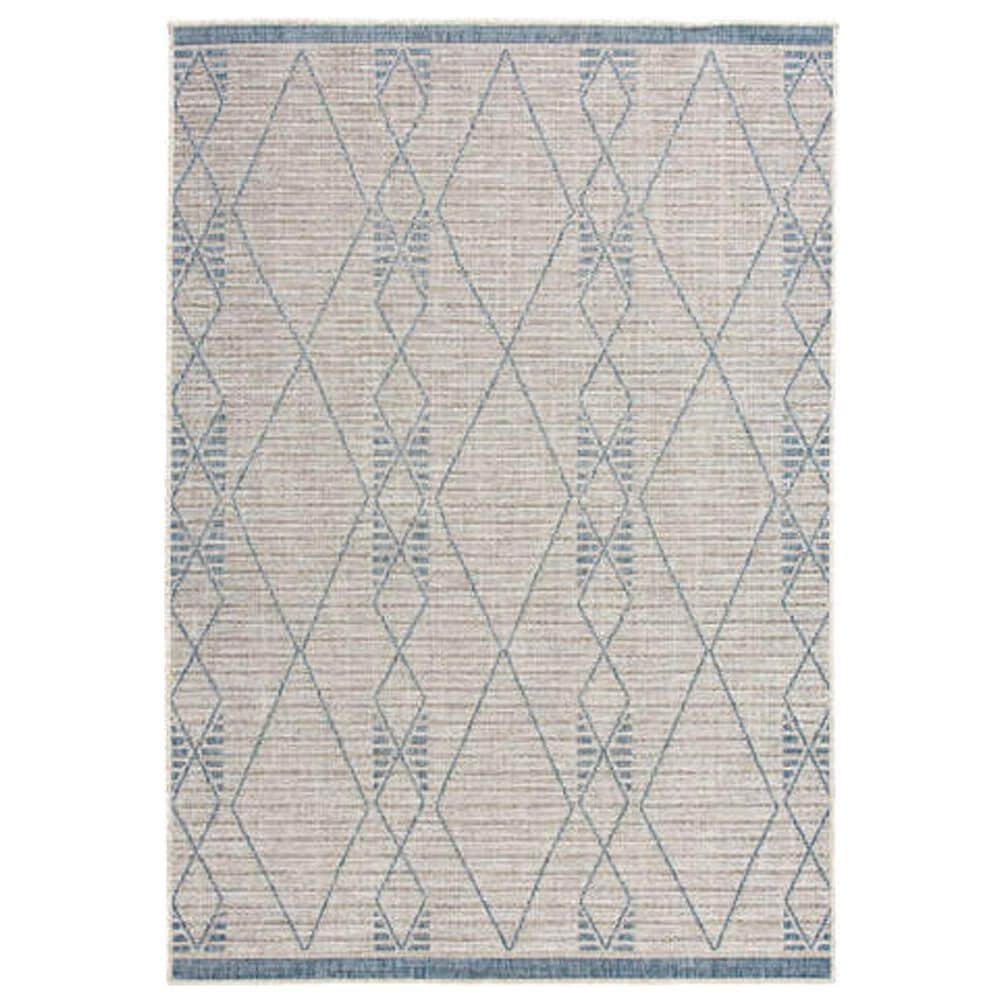 Central Oriental Boothbay Kylian Vanilla and Tidepool 5"3" x 7"3" Area Rug, , large