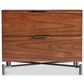 Bernhardt Brasea 32" 2 Drawer Nightstand in Lume and Tungsten with AC and USB Ports, , large