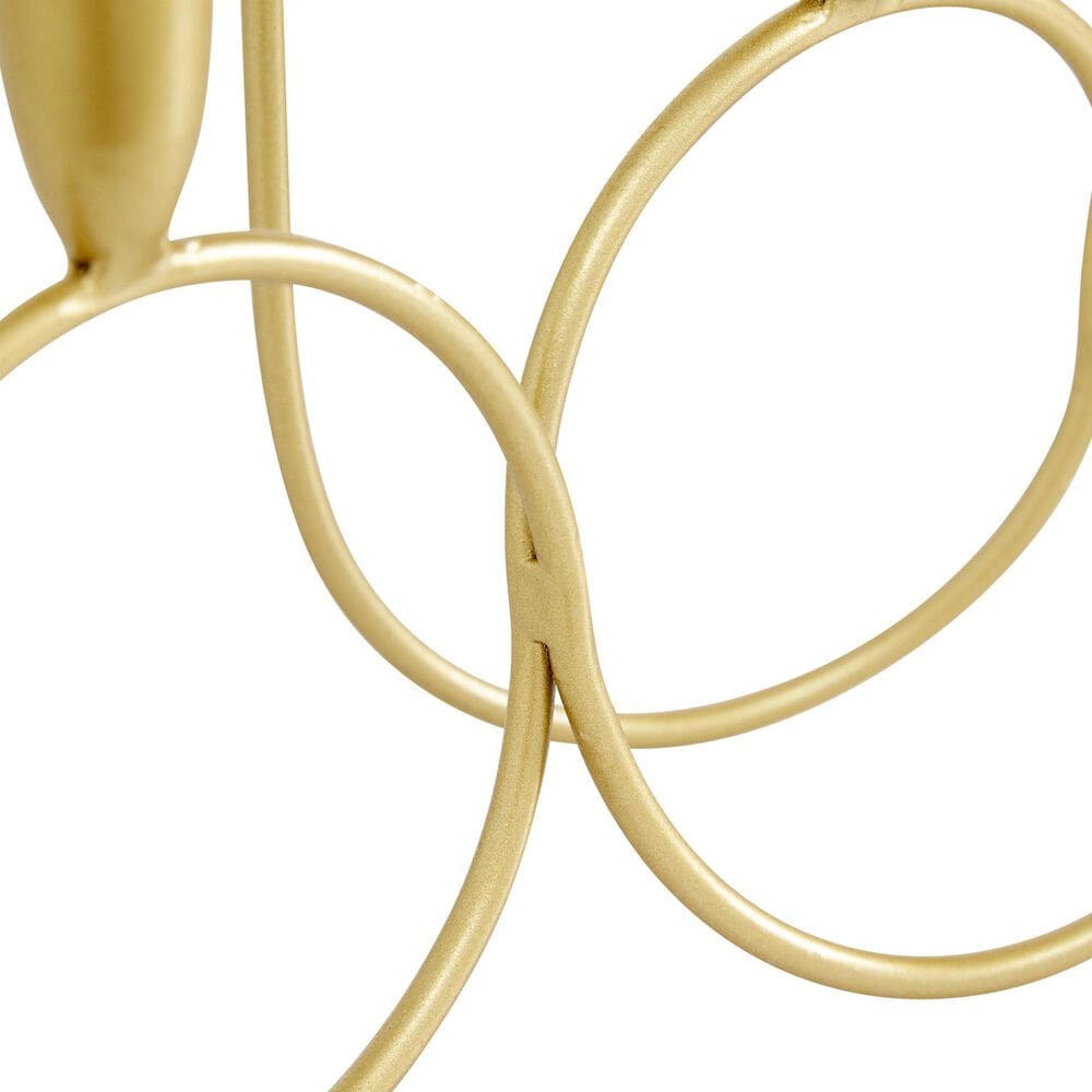 Maple and Jade Metal Decorative Candelabra in Polished Gold, , large