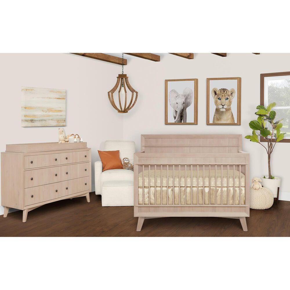 Evolur Antilia 4-In-1 Convertible Crib in Sand Castle Oak, , large