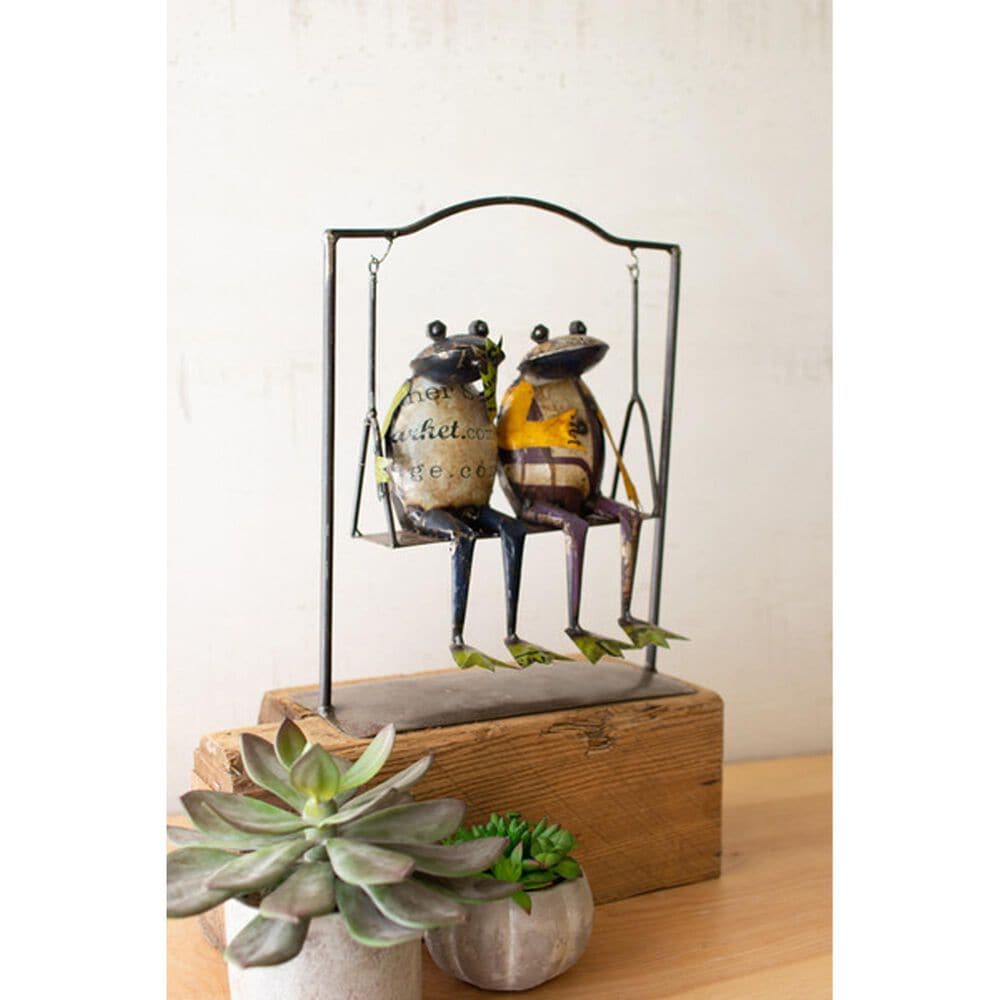 Kalalou Frogs on a Swing (Set of 2), , large